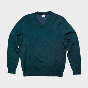 Club Room V-Neck Sweater Green Size Small